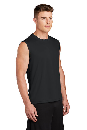 Sport Tek Sleeveless Posi Charge Competitor T Shirt Black True Royal ST352 gallery