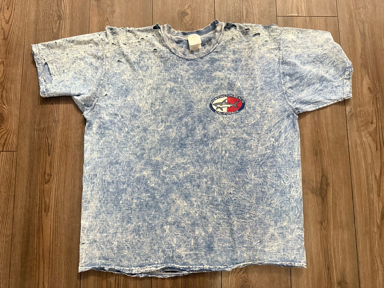 Huntington Beach California Surf Tee Acid Wash Distressed Grunge Y2K gallery