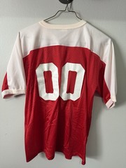vtg 70s 80s BETA SIGMA PHI T SHIRT Sorority Mesh Ringer 24 Jersey Red L