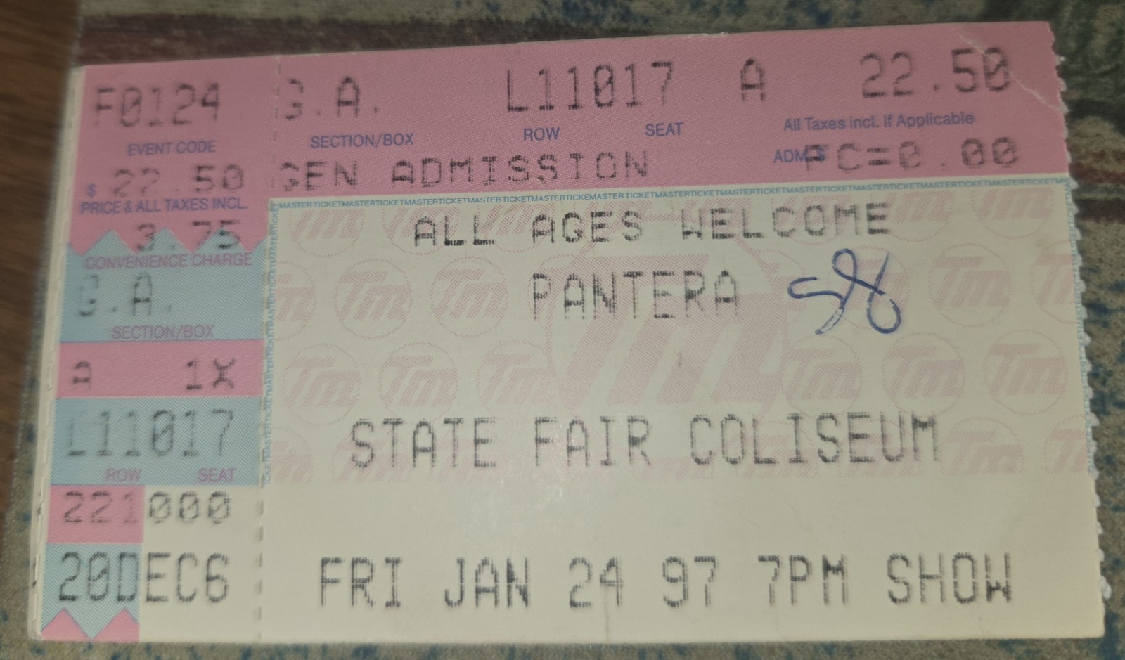 Vintage Pantera Concert State Fairgrounds Sold Out Shirt XL 1997 Dimebag gallery