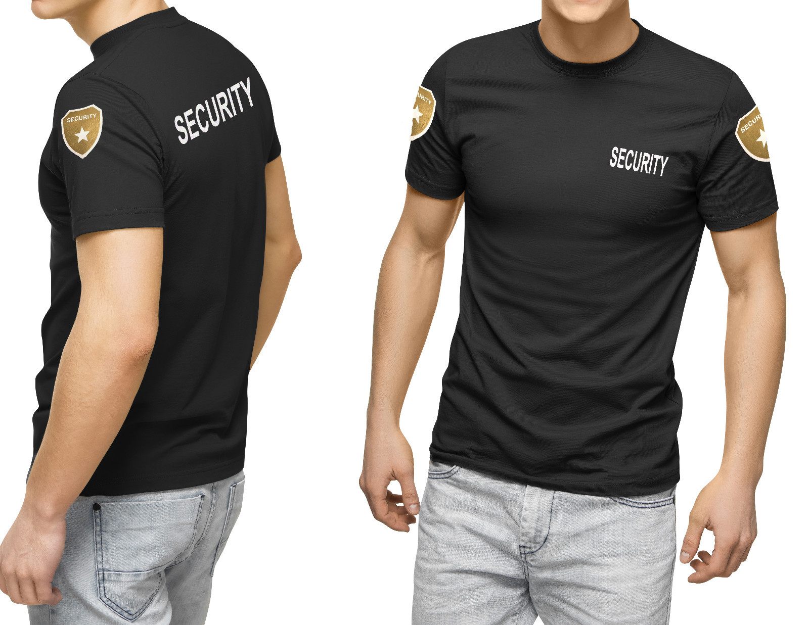 Security T Shirt Event Staff Office Double Sided Badge Front/Back gallery