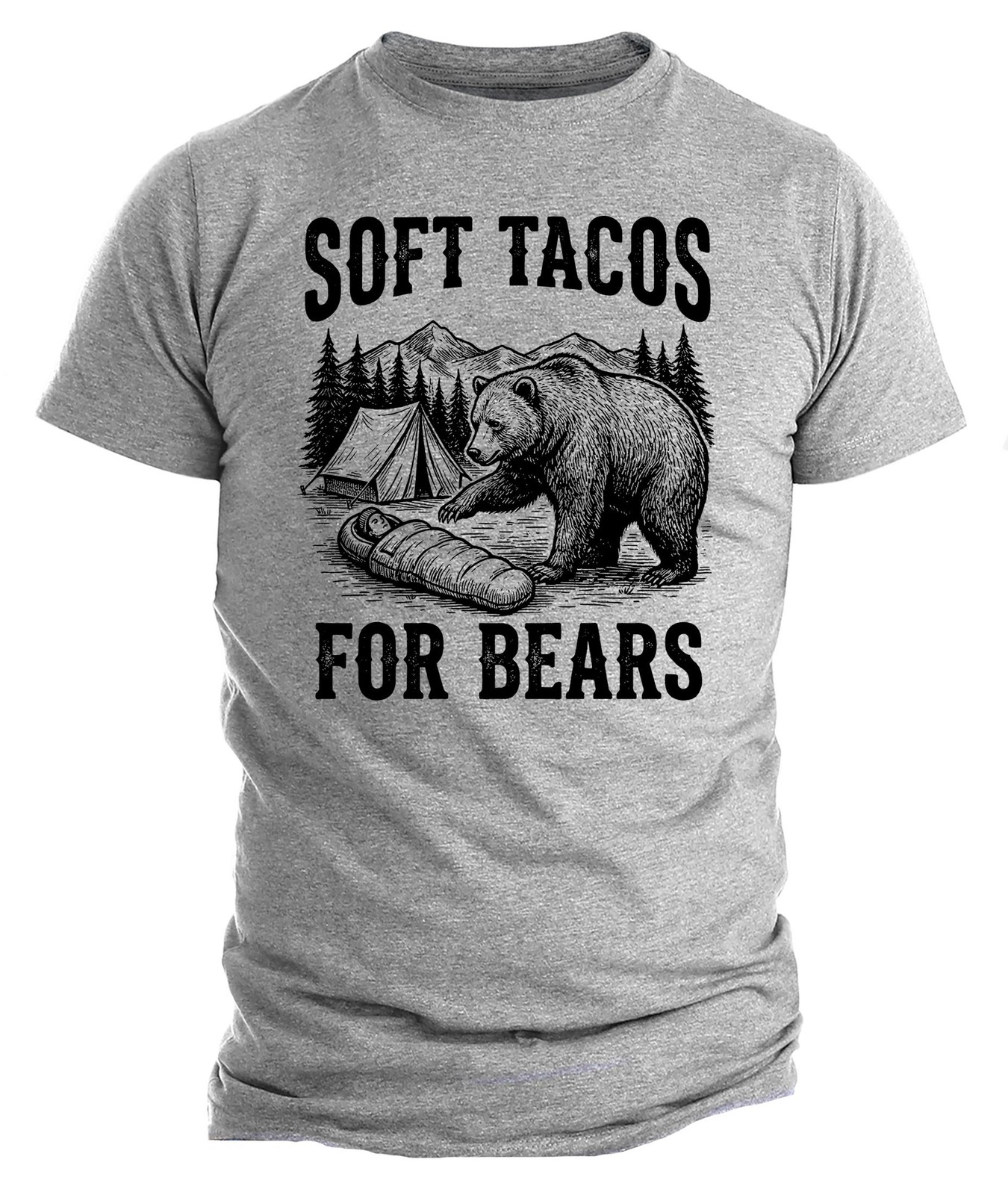 Soft Tacos for Bears Shirt Funny Camping Tee Outdoor Humor Gift for Campers gallery