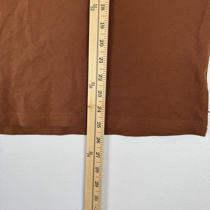 Denim & Flower Shirt Mens Medium M Solid Brown Contrasting Trim gallery