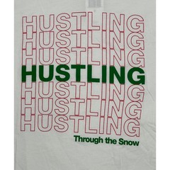 Men’s Kid Dangerous “Hustling Through the Snow” Tee SMALL White Holiday NWT