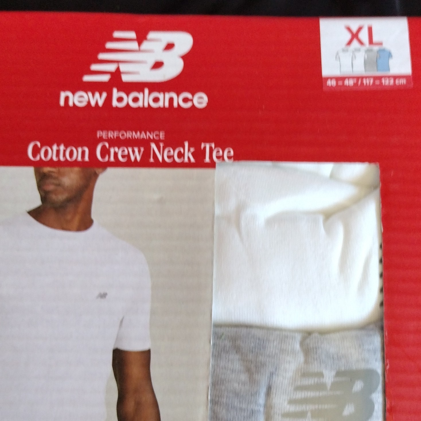 New Mens New Balance 4 Pack Cotton Crew Neck T-Shirts. Size XL