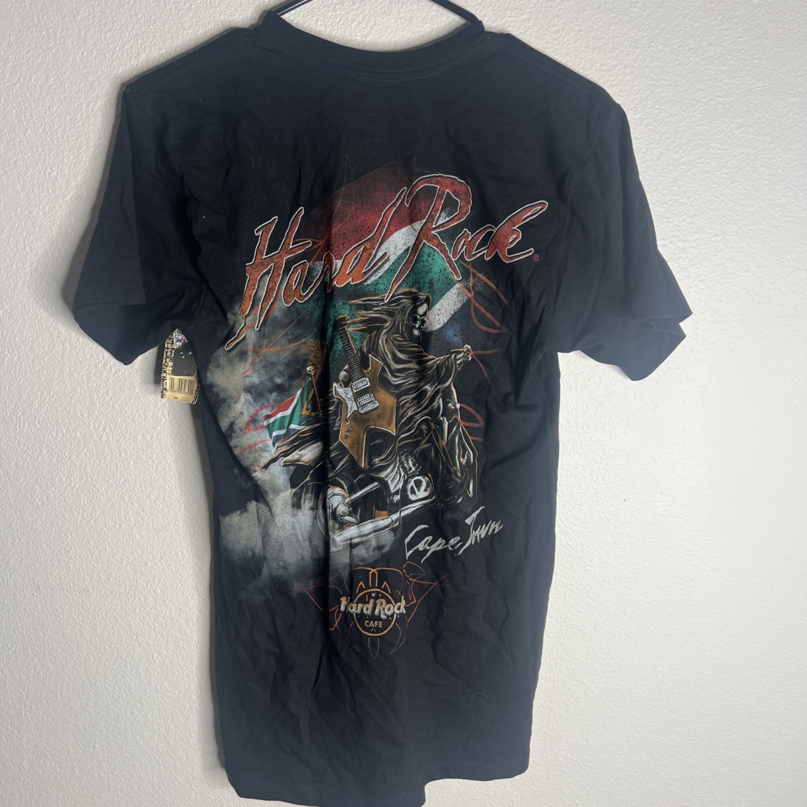Hard Rock Cafe Mens T Shirt Small Graphic Tee Short Sleeve Black Cape Town NWT gallery