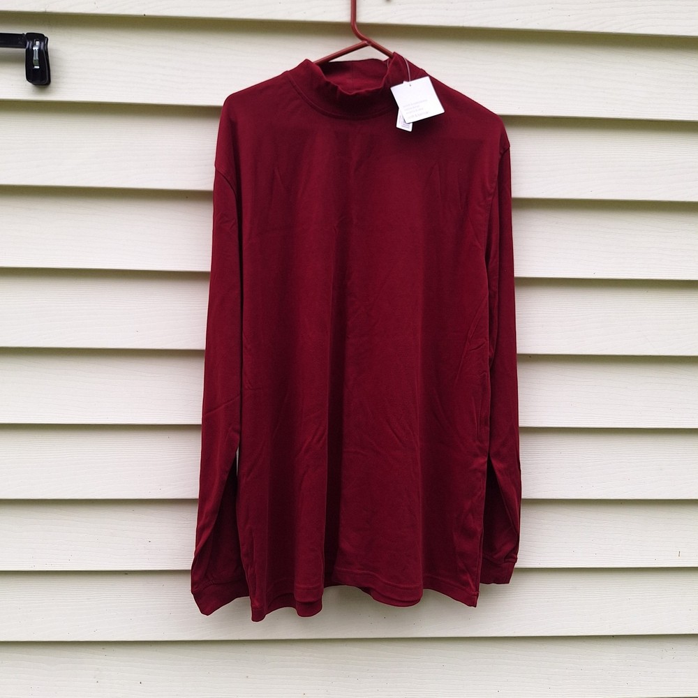 Croft & Barrow Mens Long Sleeve Tee Red Shirt XLT Big & Tall Knit