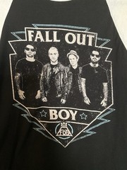 FALL OUT BOY Raglan T-Shirt Size Small Hardcore Punk Emo Cotton Pre Shrunk