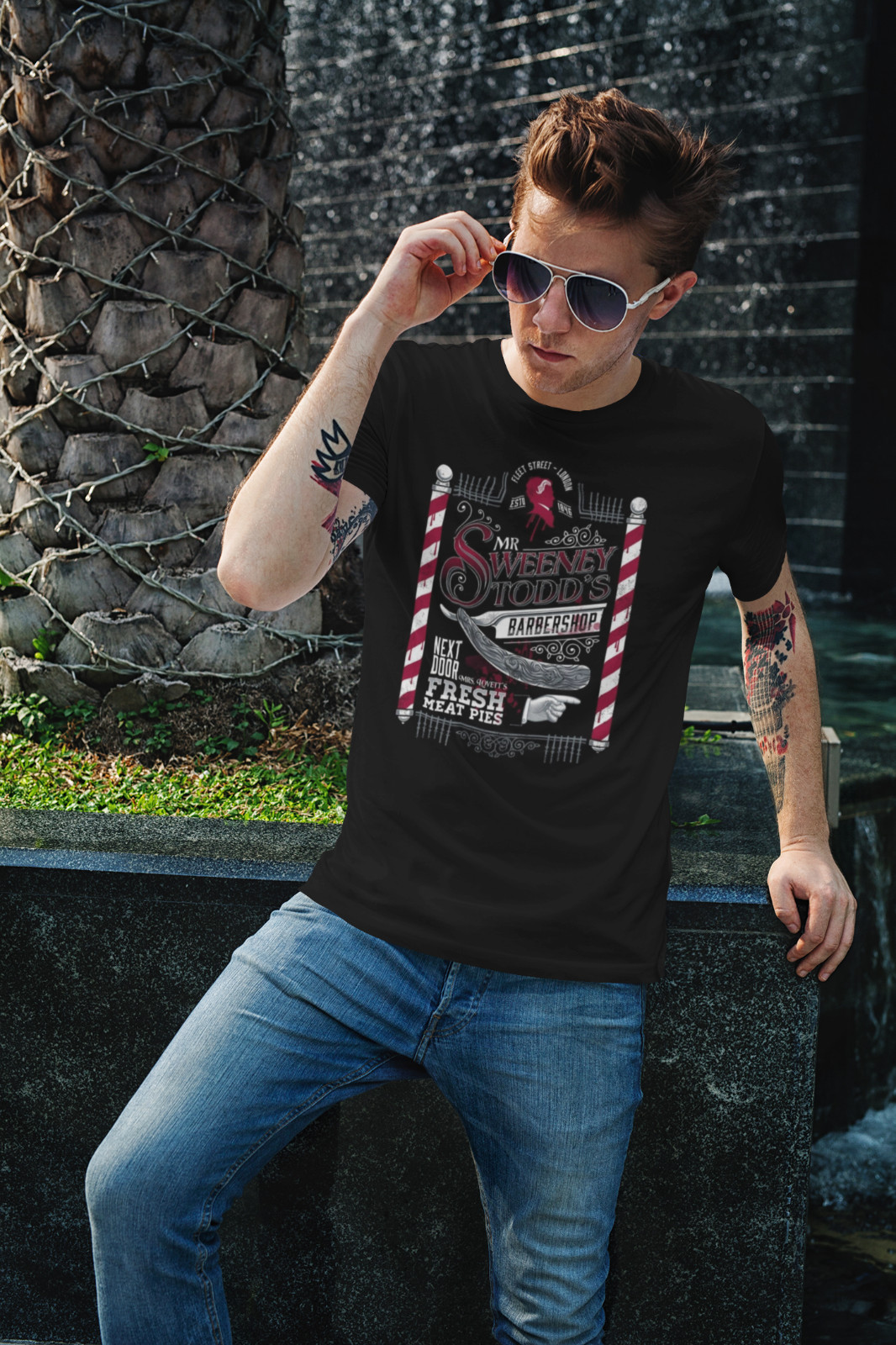 Sweeney Todd Barber of Fleet Street T-Shirt Unisex Cotton Meat Pie Sizes New gallery