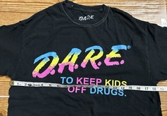 D.A.R.E. Black W/ Colorful Graphic Print Short Sleeve T-Shirt Men’s Medium