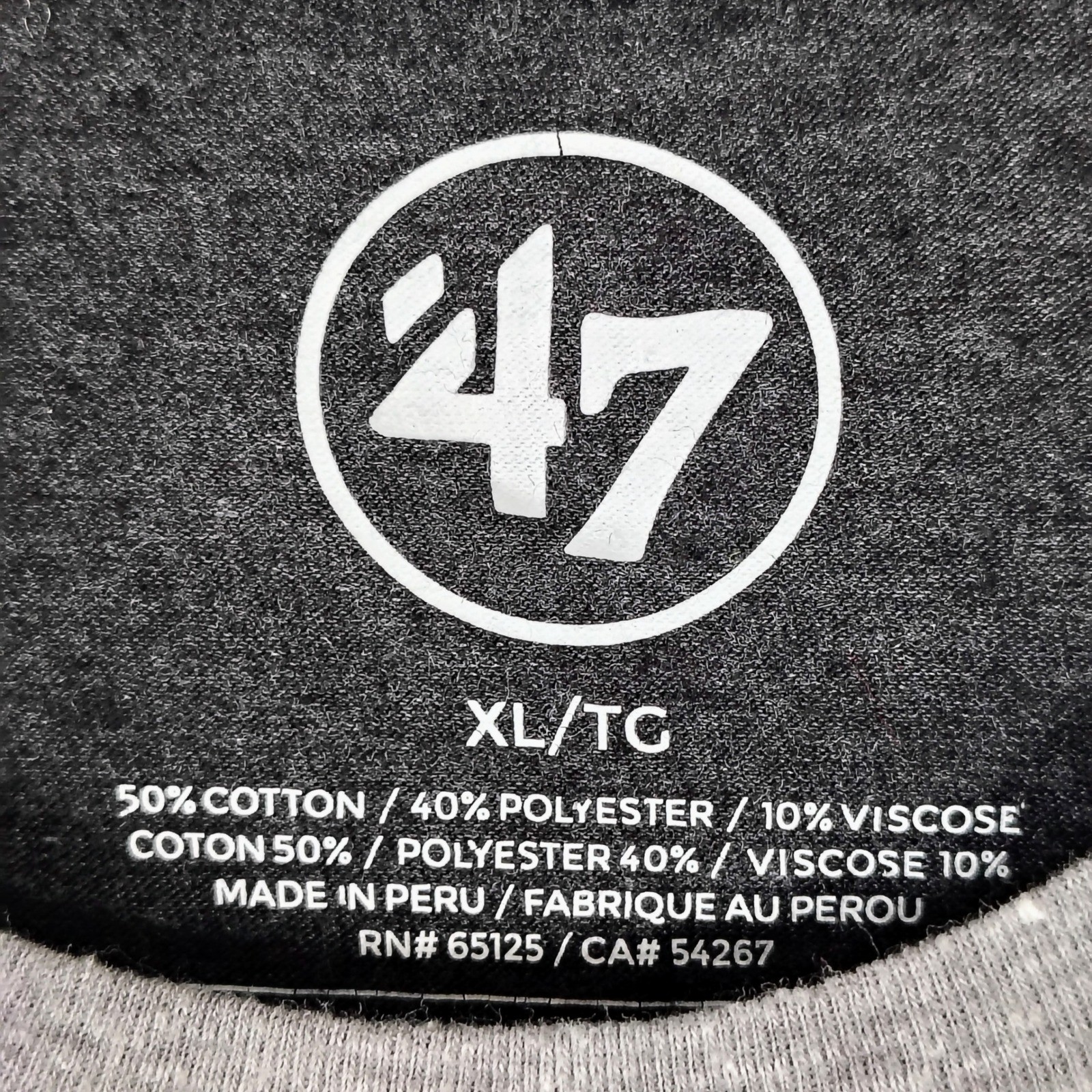 47 Brand Vegas Golden Knights NHL Hockey Raglan T-Shirt XL Charcoal Grey gallery