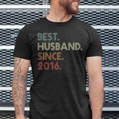 10th Wedding Anniversary Husband Gift Shirt Since 2016 10 Year Married Tee