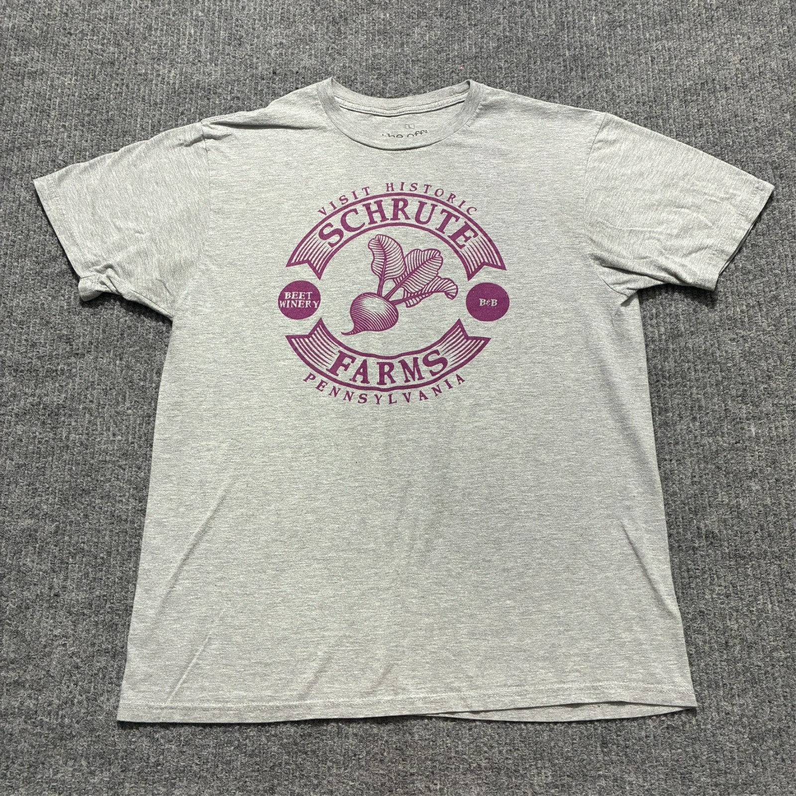 The Office Ripple Junction Mens Graphic T-Shirt L Gray Casual Short Sleeve gallery