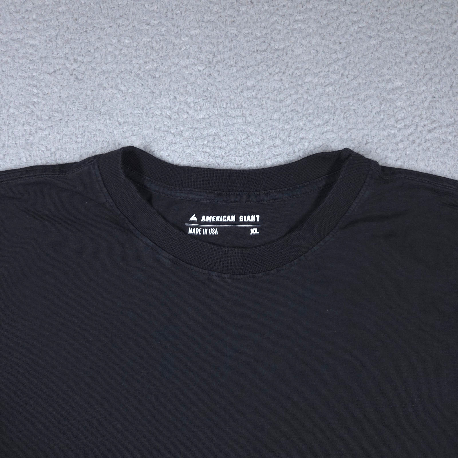 American Giant T-Shirt Men's XL Black Crew Neck Midweight 100% Cotton Tee gallery
