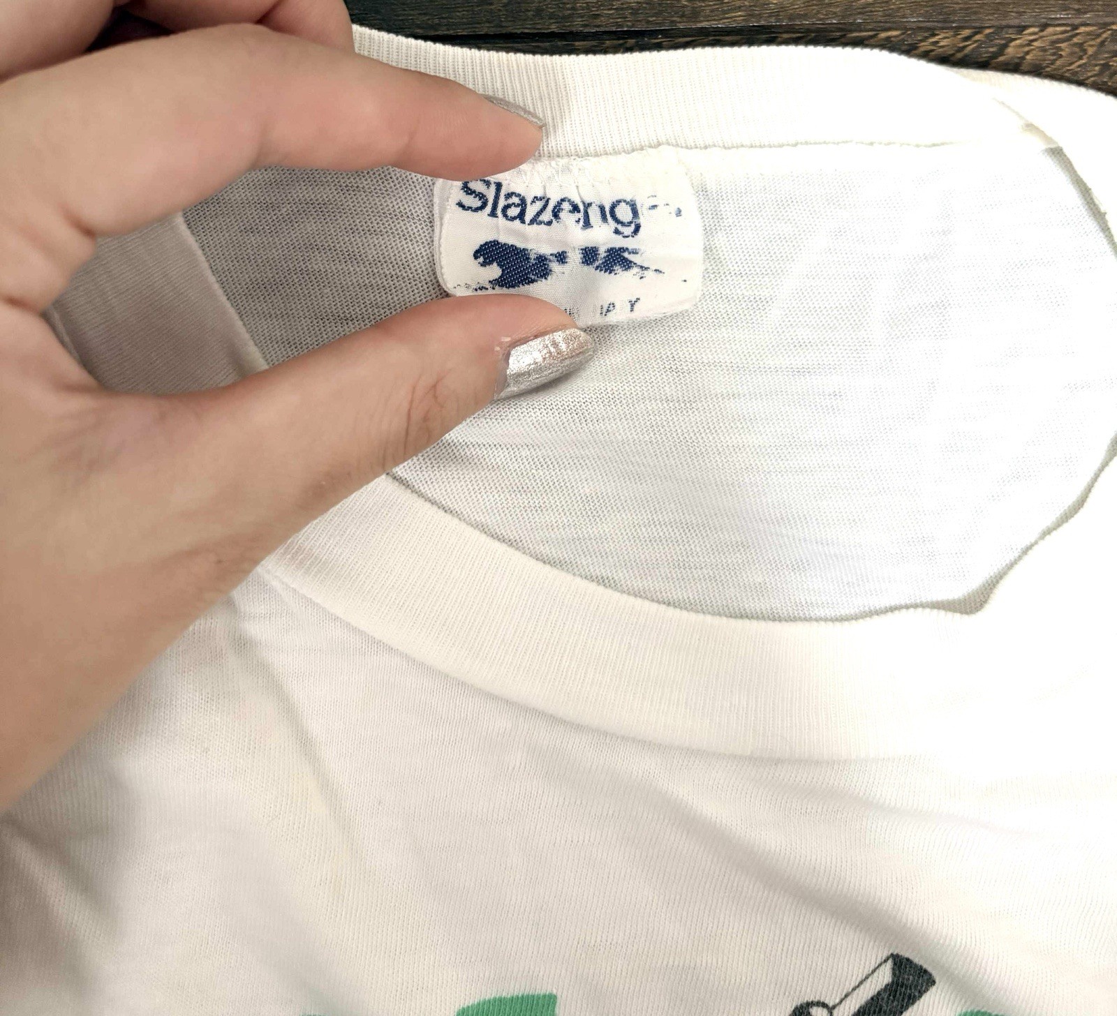 Slazenger Hampshire Vintage T-shirt Tee Cricket Society White UK Mens S 70s 80s gallery