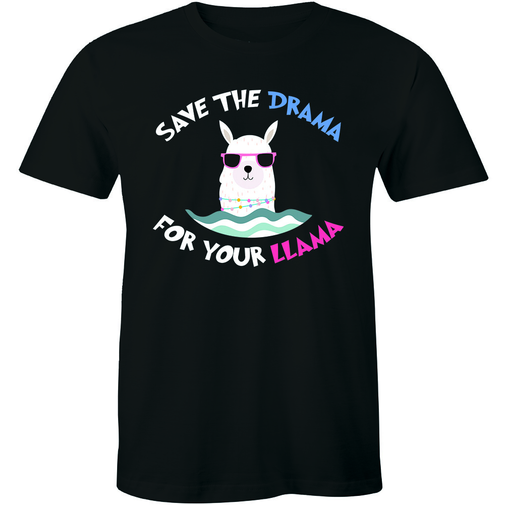Save The Drama for Your LLama Cute Adorable Animal Slogan Tee Men's T-shirt gallery