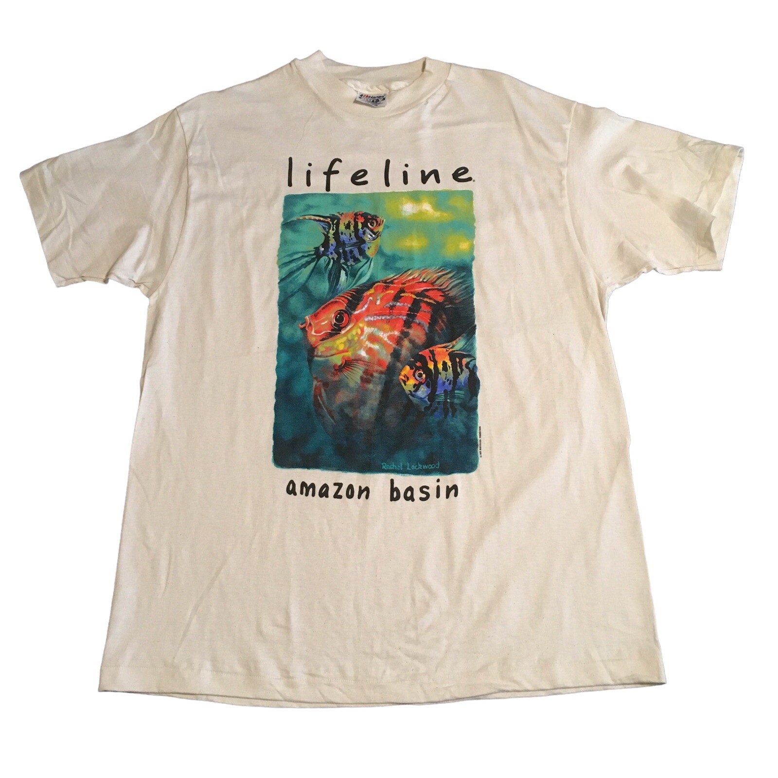 Vintage 1992 Lifeline Amazon Basin T Shirt Deadstock Large Hanes Rachel Lockwood gallery