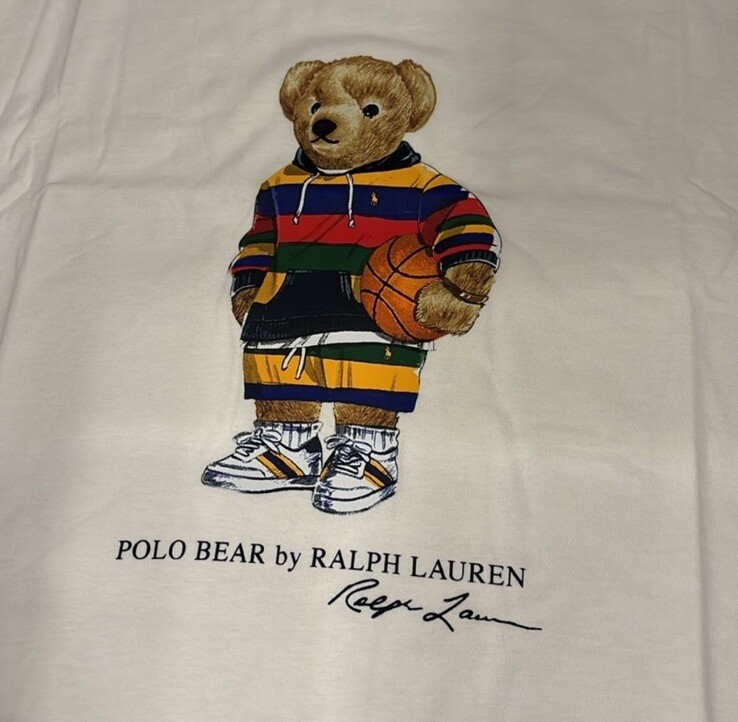 Polo Ralph Lauren Big and Tall Men's Polo Bear T-Shirt White New gallery