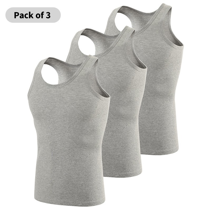 1-5 Pack Men 100% Cotton Tagless Ribbed Tank Top A-Shirt Wife Beater Undershirt gallery