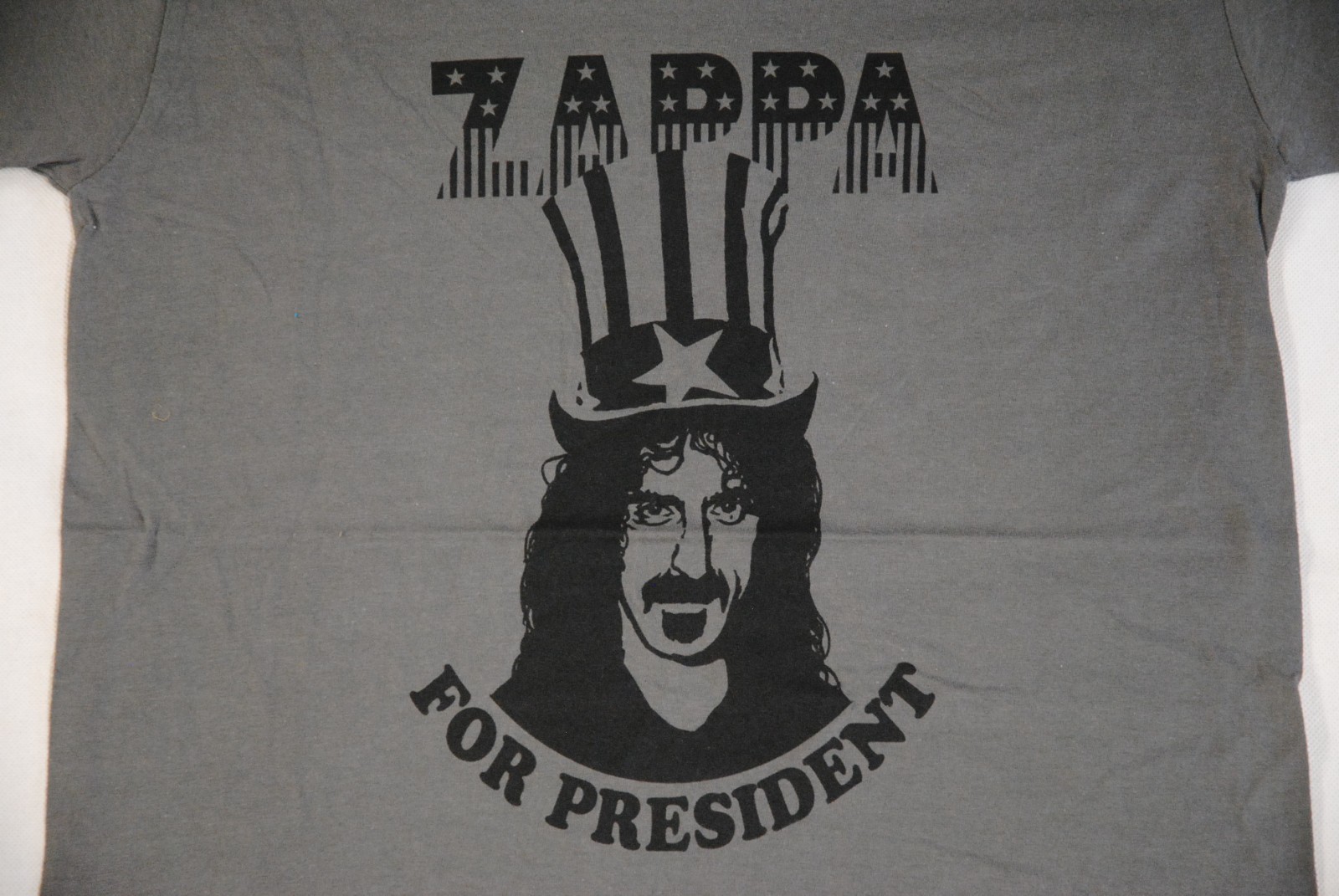 FRANK ZAPPA President T-Shirt New OFFICIAL Gray Cotton Crew Neck S/M 2010-2019 gallery