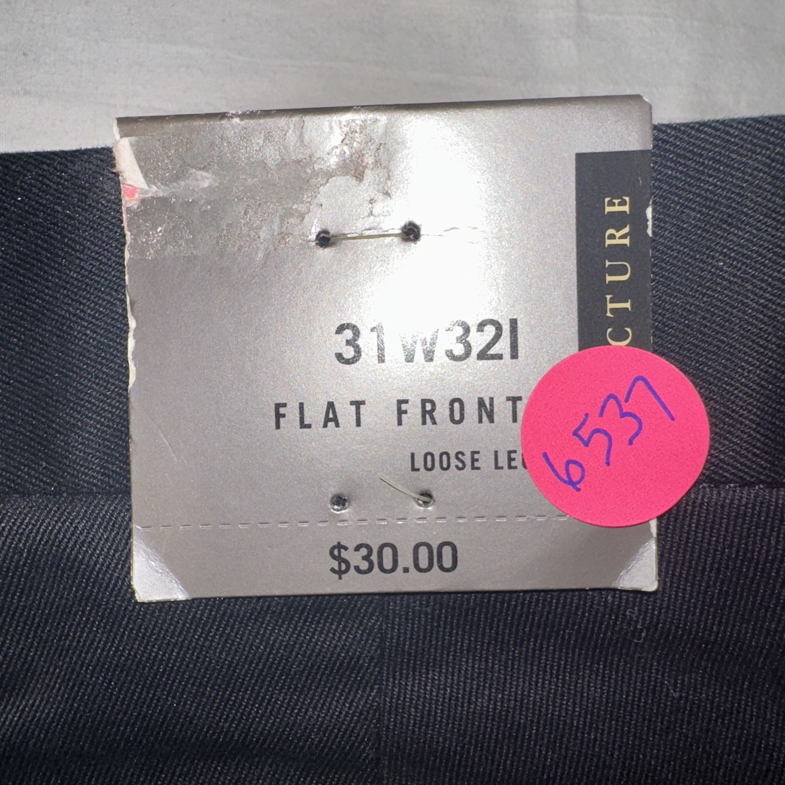NWT Structure Men’s 31 x 32 Flat Front Black Dress Pants gallery