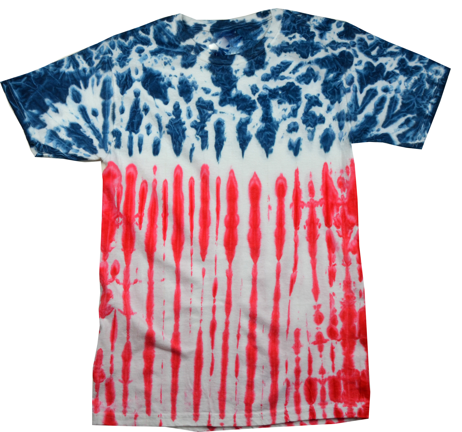 Tie Dye Flag Shirt Red White Blue American USA T-Shirt gallery