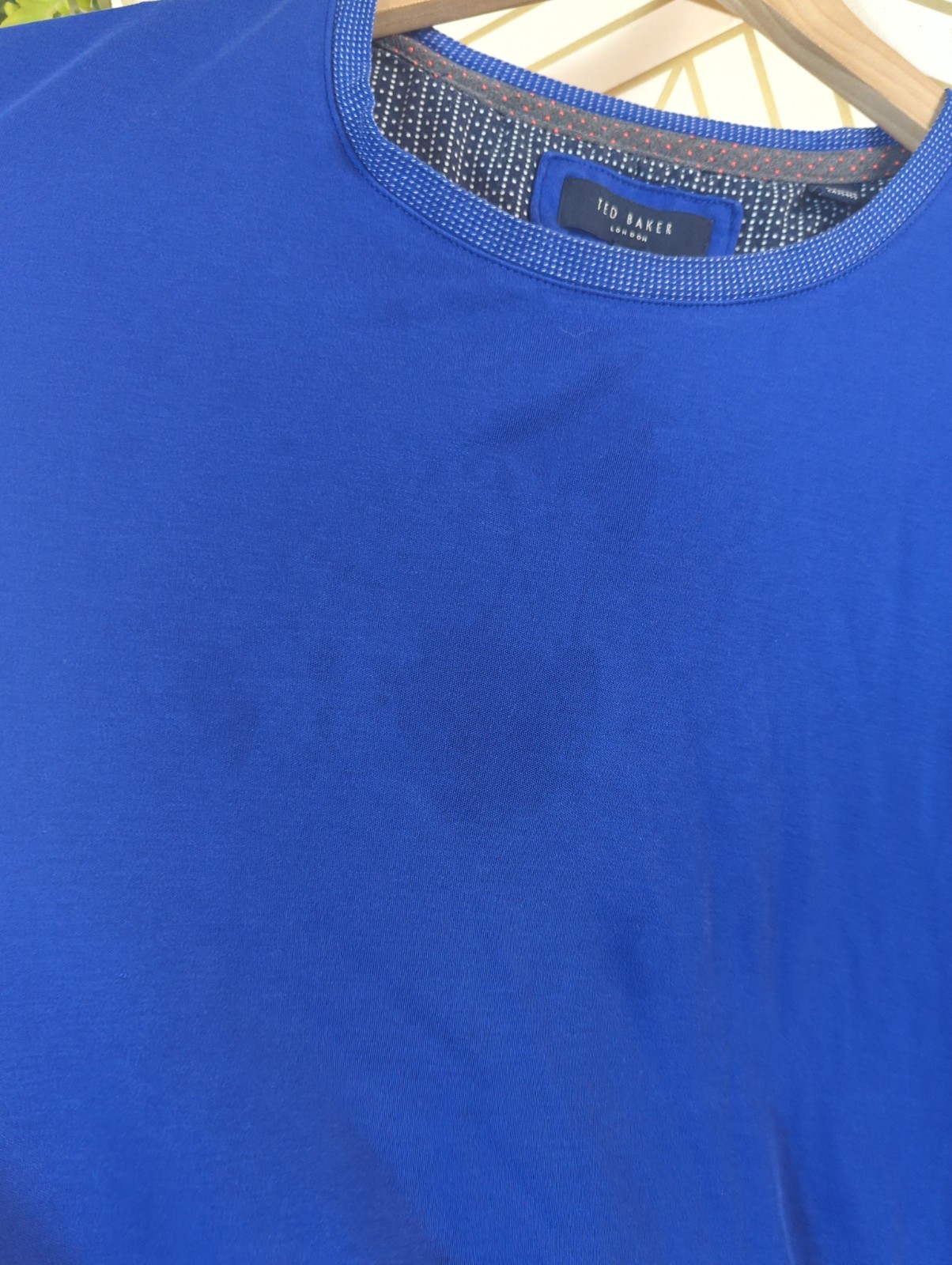 Ted Baker Men's Lounge Blue T-Shirt Size L (5) 100% Cotton READ STAINED gallery