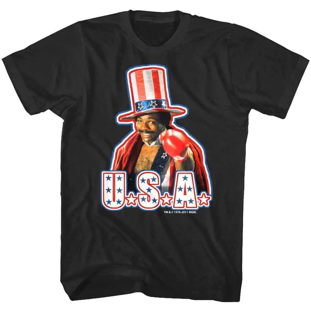 Rocky Balboa Apollo Creed USA Men's T Shirt Boxing Champion Carl Weathers Fight gallery