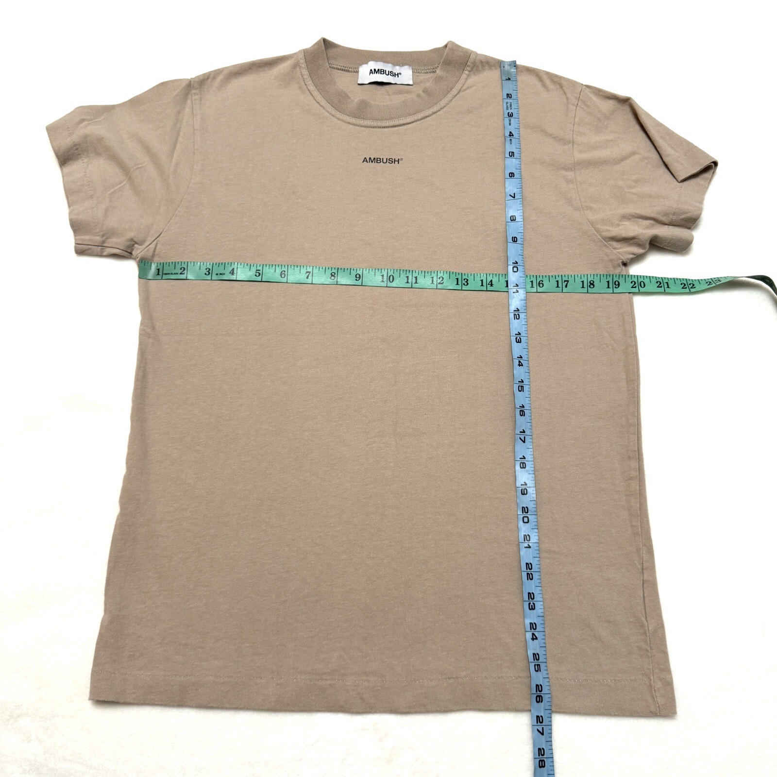 AMBUSH Japan Sz 1 / US S Small Logo Version T-Shirt Limited Edition Taupe/Pink gallery
