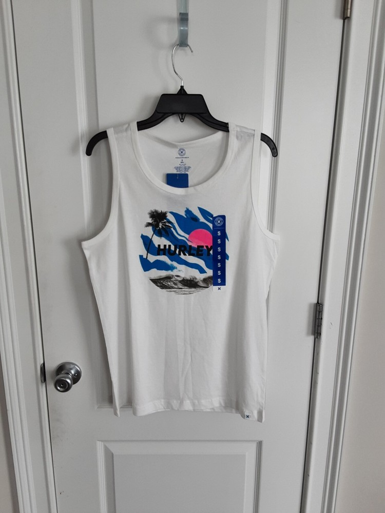 Hurley Men’s Tropical Escape Beachside Graphic Tank Size: Small