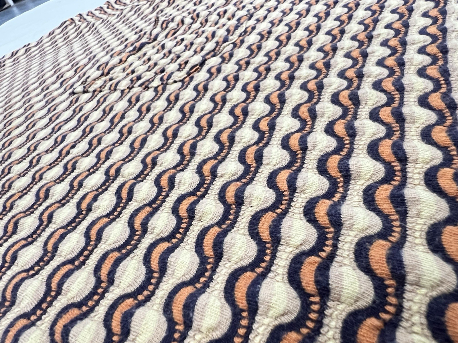 LVC T-Shirt L Levi's Vintage Clothing Casuals Orange Ringer Wave Pattern Stripe gallery