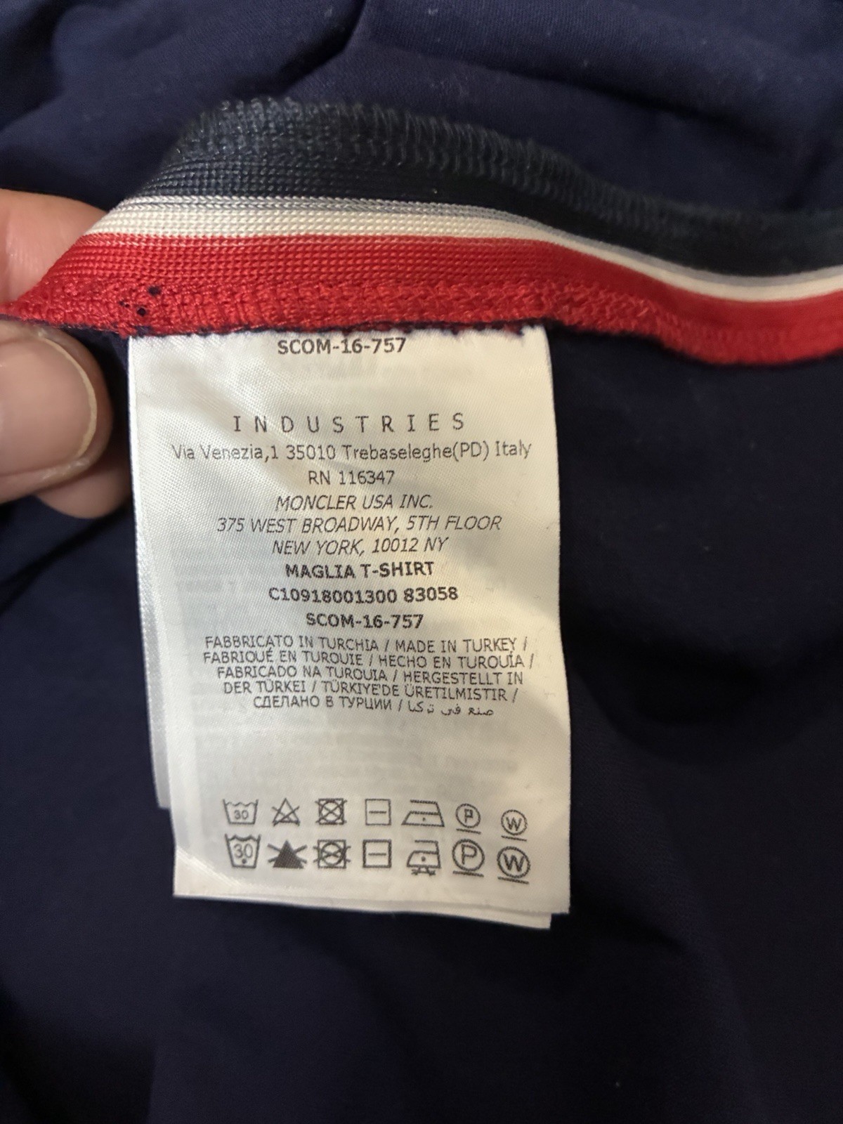 Moncler Shirt Mens Slim Fit Logo Patch Crewneck Short Sleeve $395 gallery