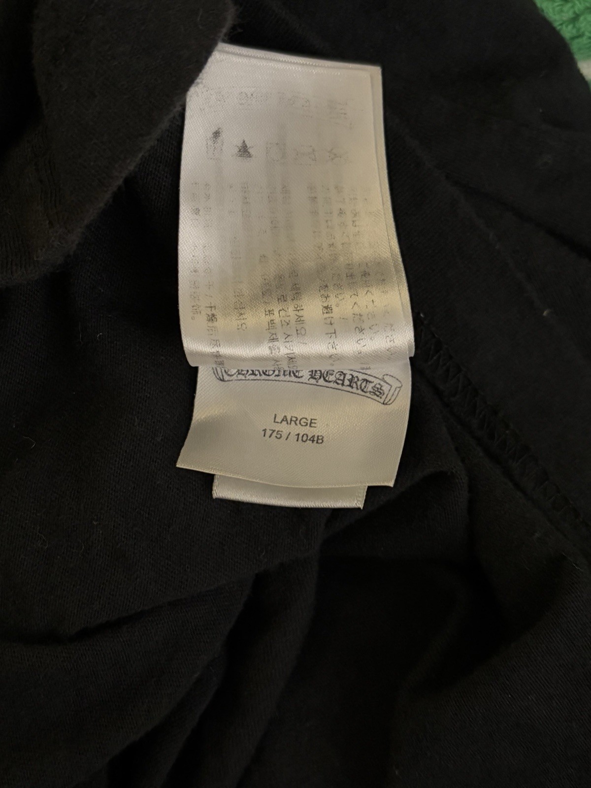 Chrome Hearts Men's Black USA flag Pocket T-Shirt Logo Back Print Crew Neck L gallery