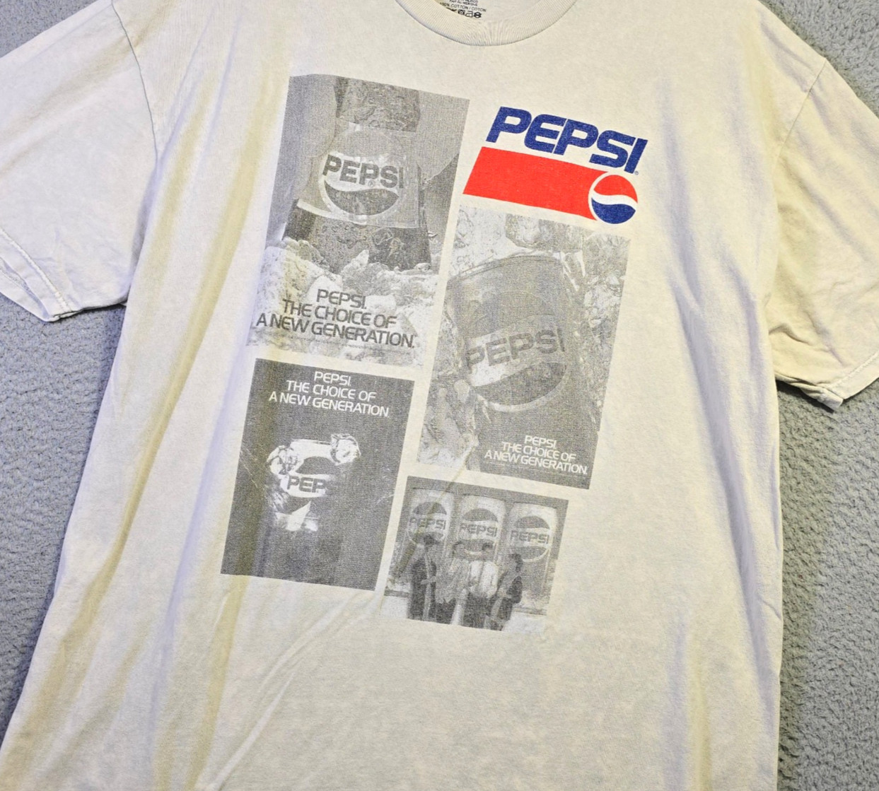 Pepsi Shirt Mens Extra Large XL White Logo 90s 80s Retro Soda Pop Casual NWT gallery