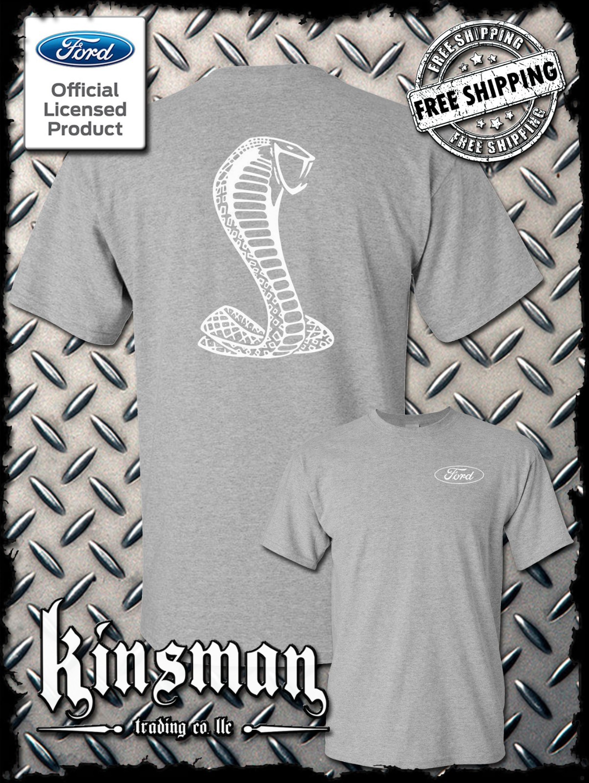 Licensed Ford / Shelby Cobra Logo T-Shirt - Official Product Mustang GT500 gallery