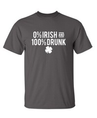 100% Drunk Sarcastic Humor Graphic Novelty Super Soft Ring Spun Funny T Shirt