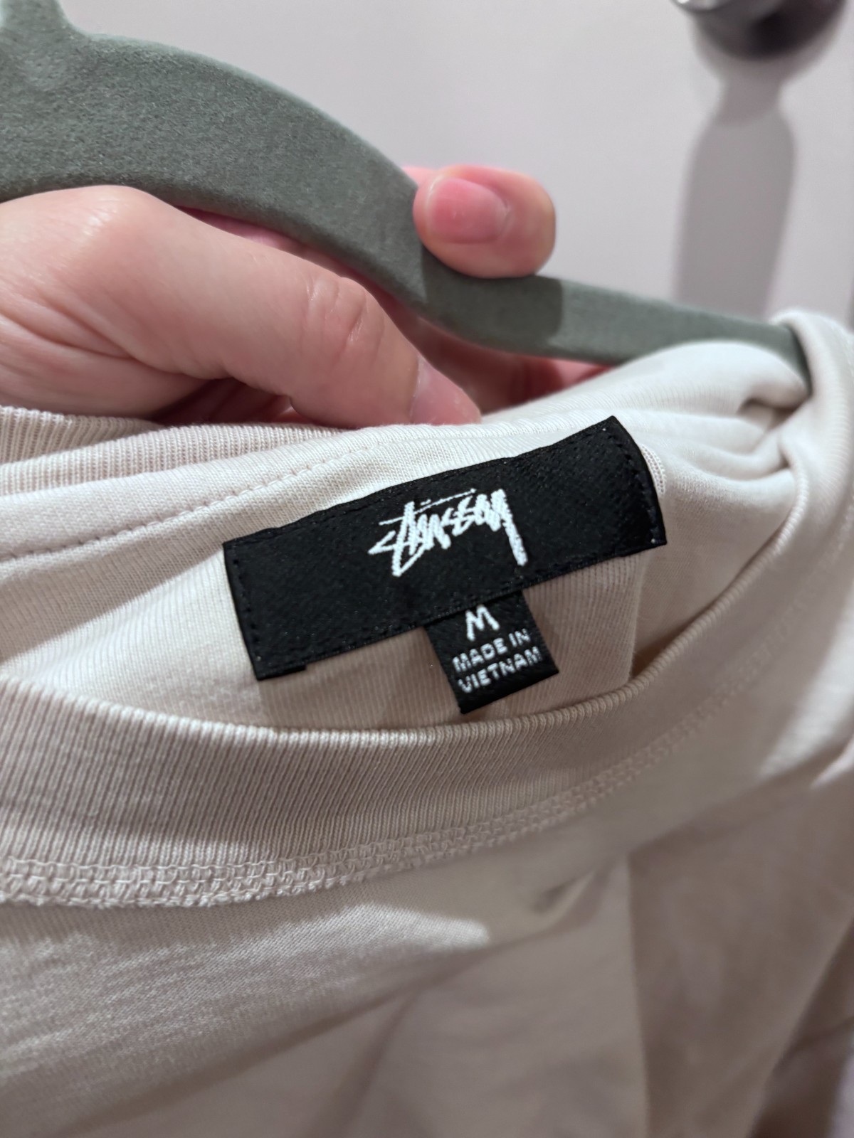 Stussy Lazy Tee Size M In Bone Color T-Shirt gallery
