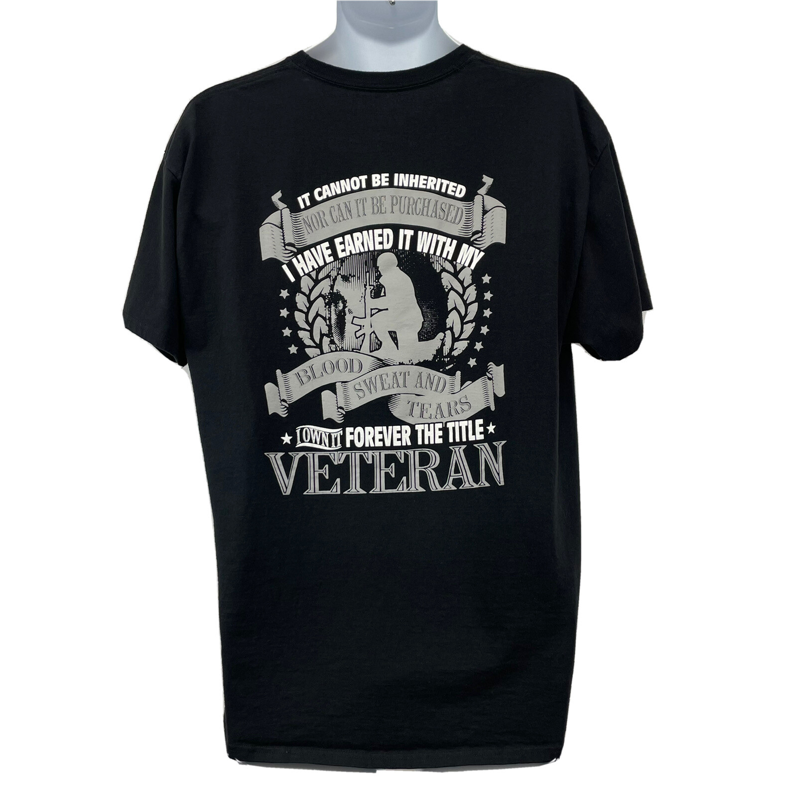 Veteran Pride T Shirt/ Men’s (XL) Black Hanes ComfortSoft 100% Cotton gallery