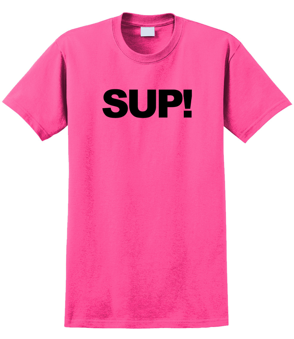 Sup T-Shirt Short Sleeve Graphic Tee Unisex apparel Text logo design. gallery