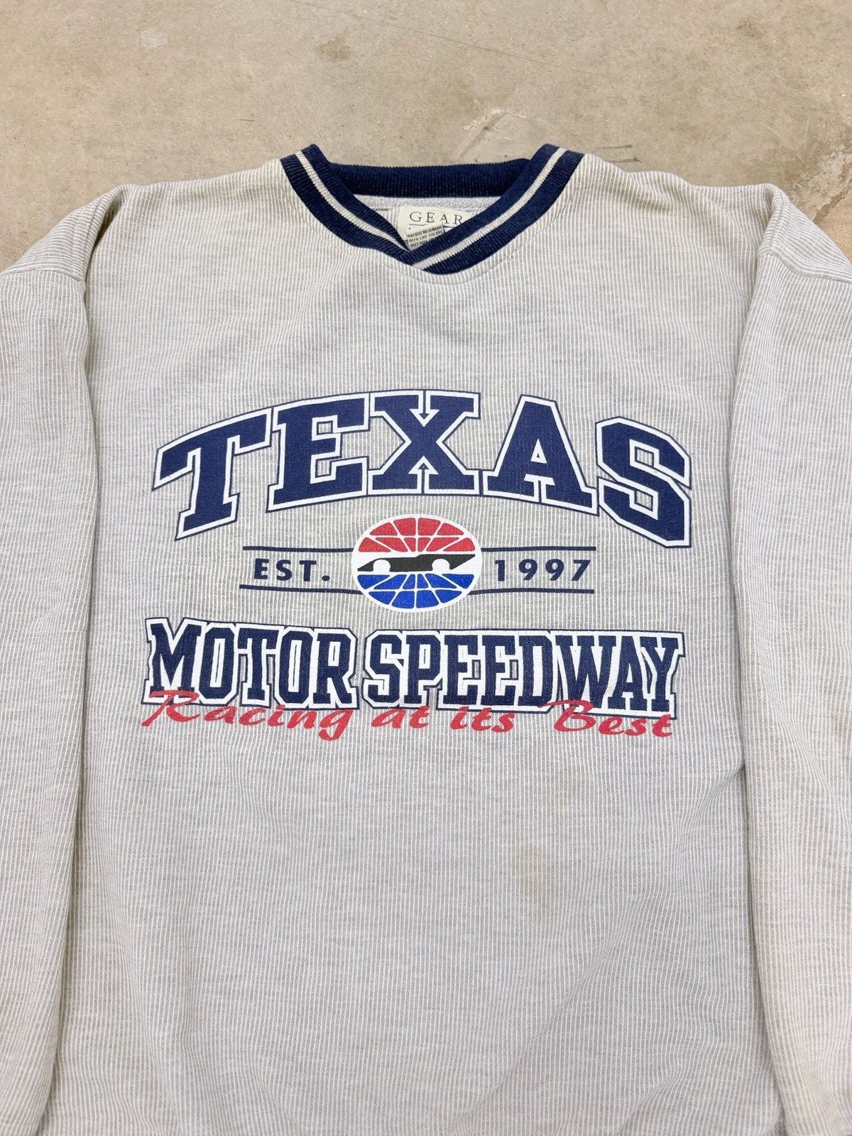 Vintage 90s Gear For Sports Texas Motor Speedway Graphic Ribbed Crewneck gallery