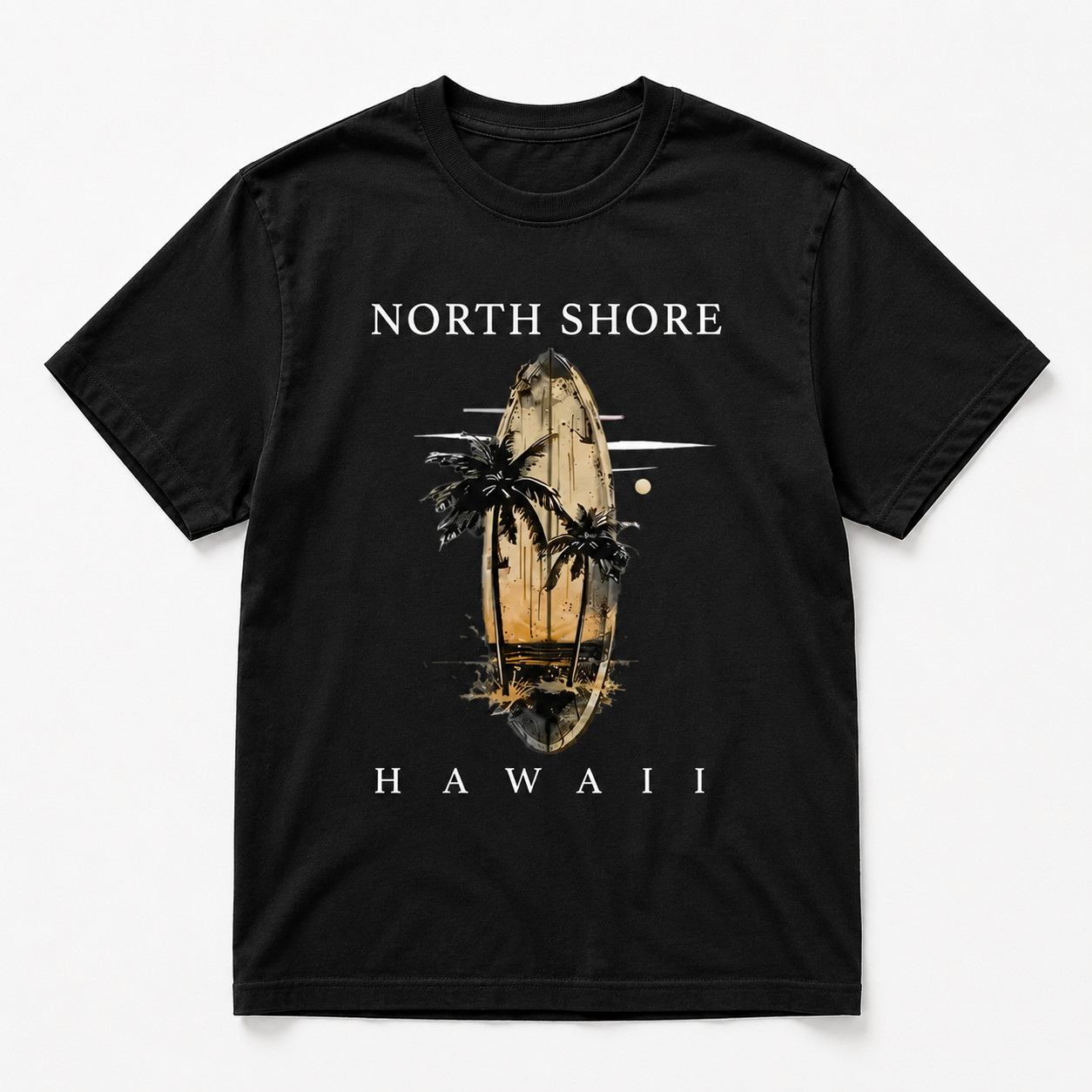 Short-Sleeve T-Shirt with North Shore Hawaii Elements, Surfboar gallery