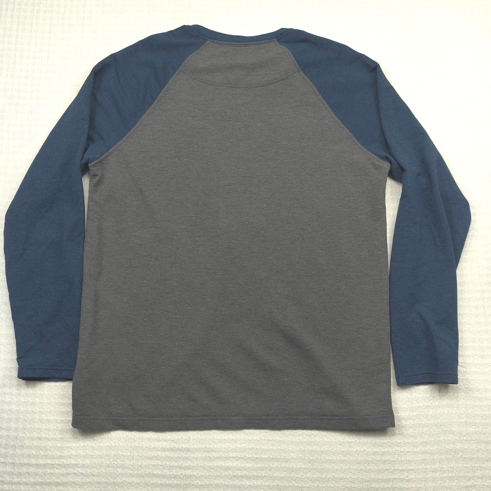 Orvis Mens Large Gray Blue Raglan Long Sleeve Crew Neck T-Shirt 1225440 Stretch gallery