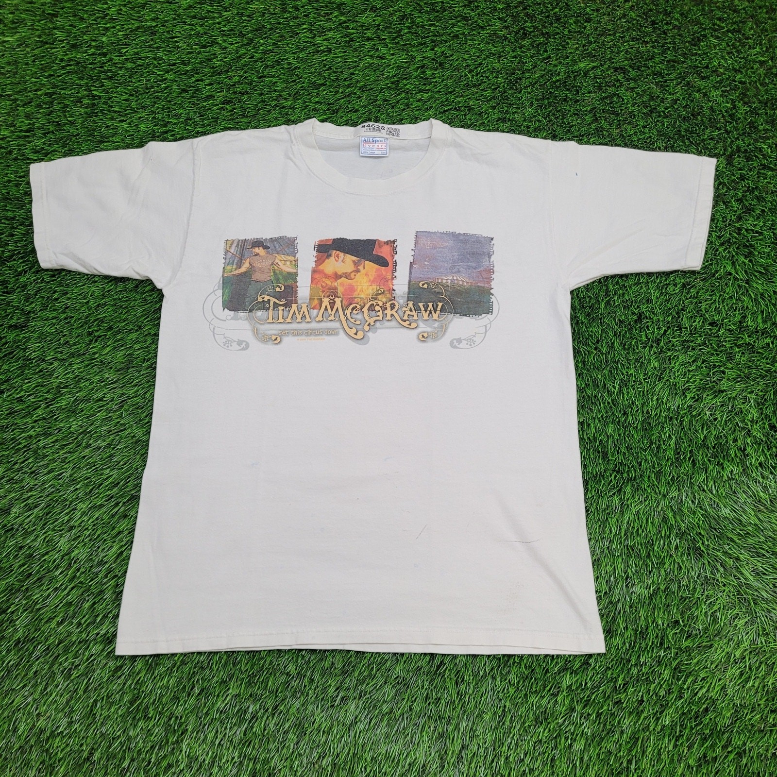 Vintage 2001 Tim-Mcgraw Shirt M/L 21×27 Set-This-Circus-Down