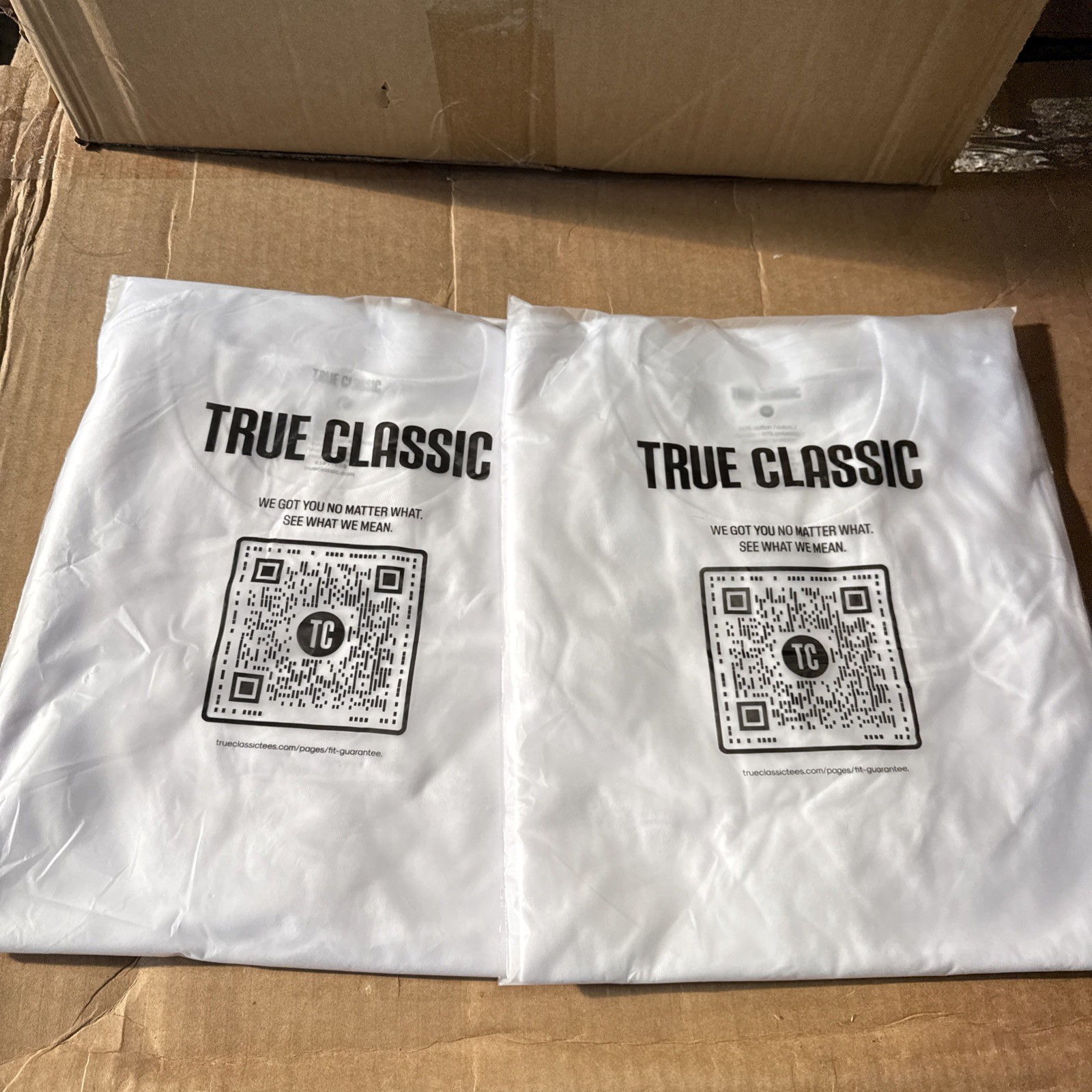 2 Pack True Classic Men’s White Crew Neck T Shirts - Size M gallery