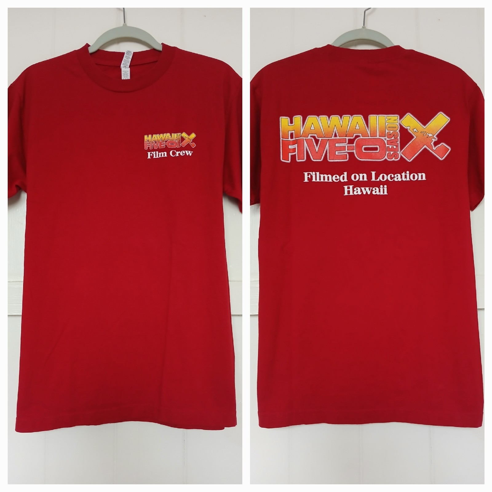 Hawaii Five-O Film Crew Season 10 Graphic T Shirt Men's Medium Red Short Sleeve gallery
