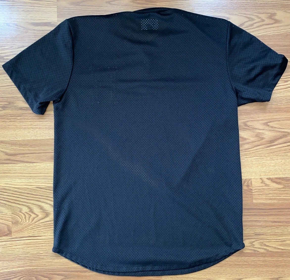 HUF Worldwide Collection Mens Medium Black Mesh Baseball Jersey Shirt Streetwear gallery