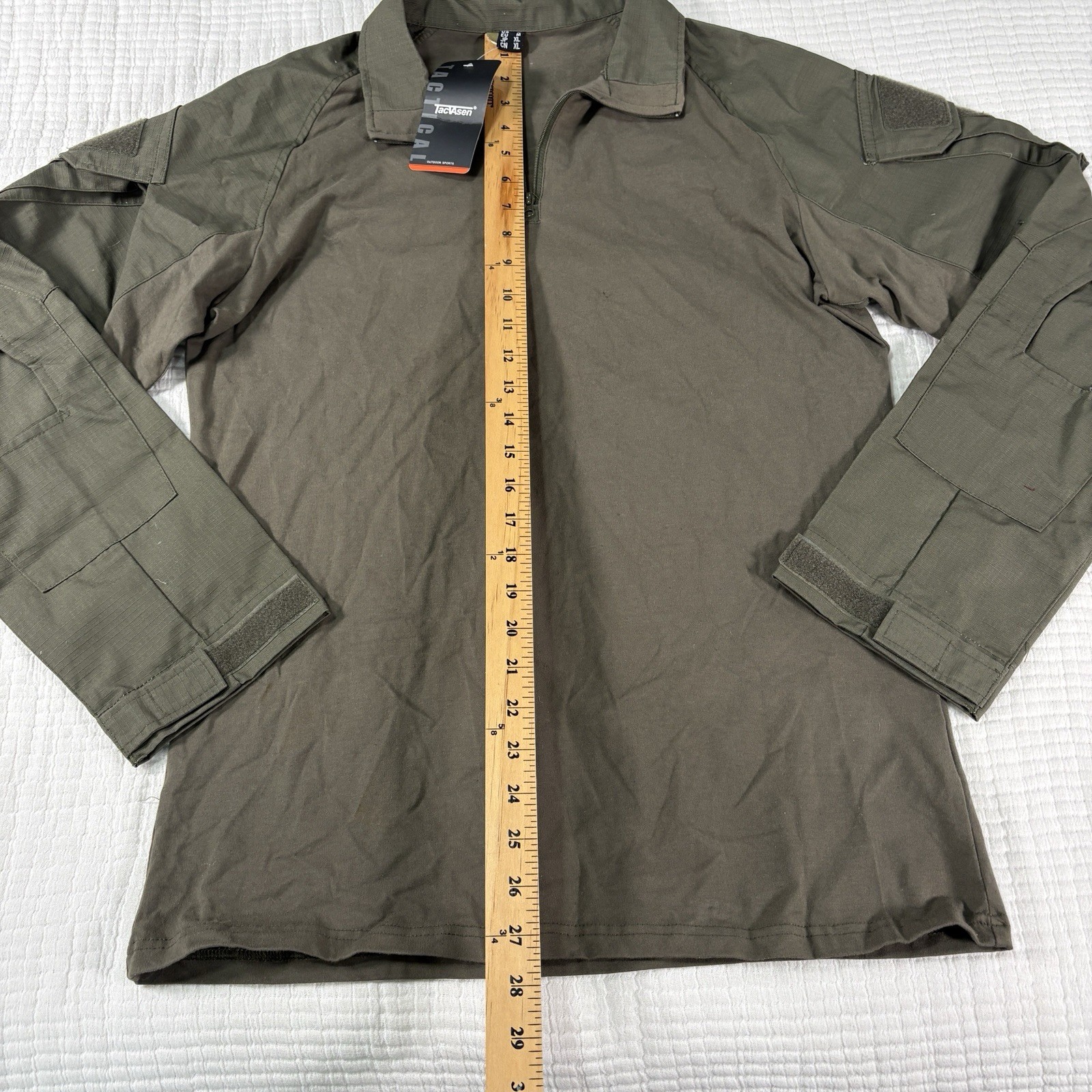 NEW Tacvasen Tactical Shirt Mens Medium Brown Rip Stop Hiking Hunting Combat gallery
