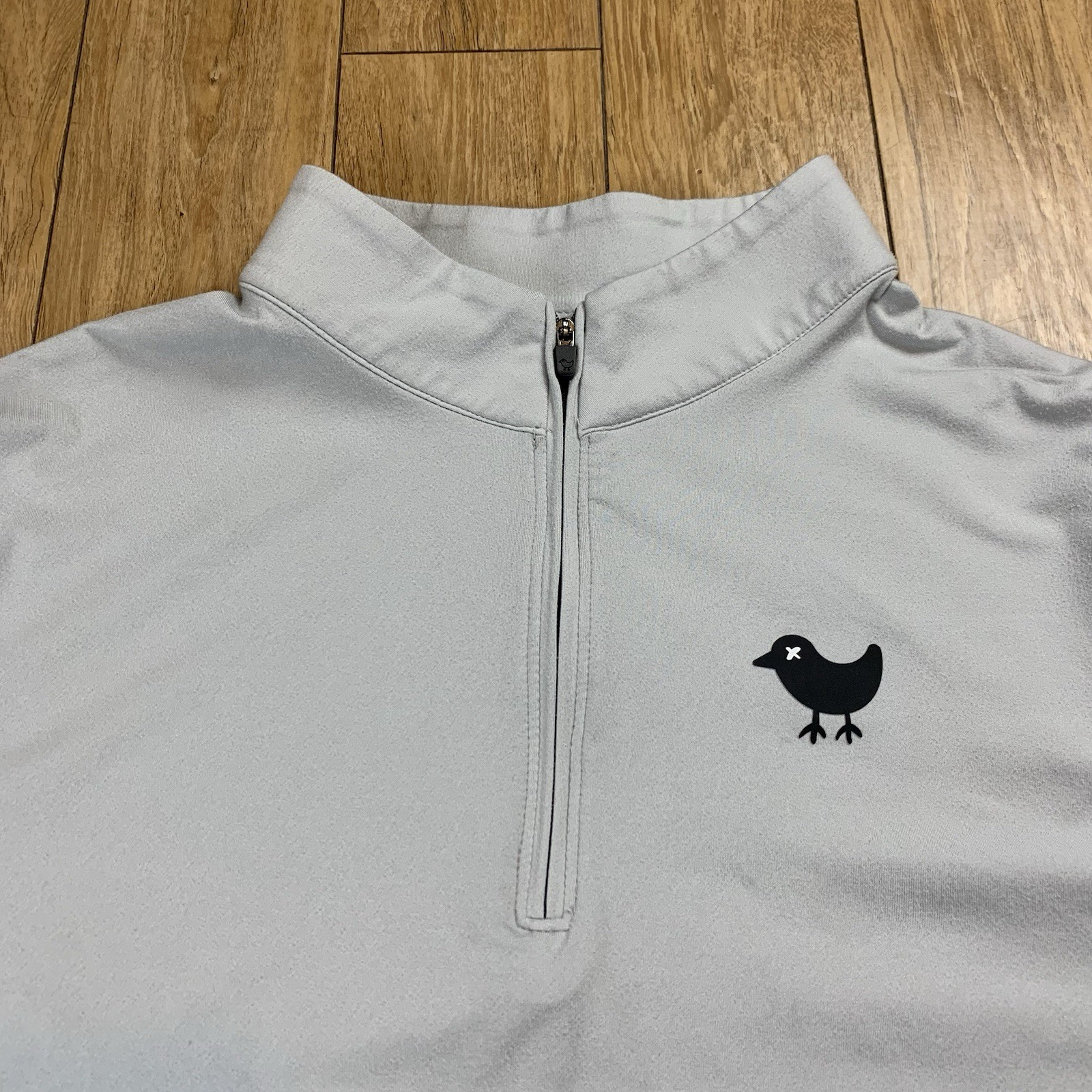 Bad Birdie 1/4 Zip Pullover Men's S Gray Stretch Performance Golf gallery