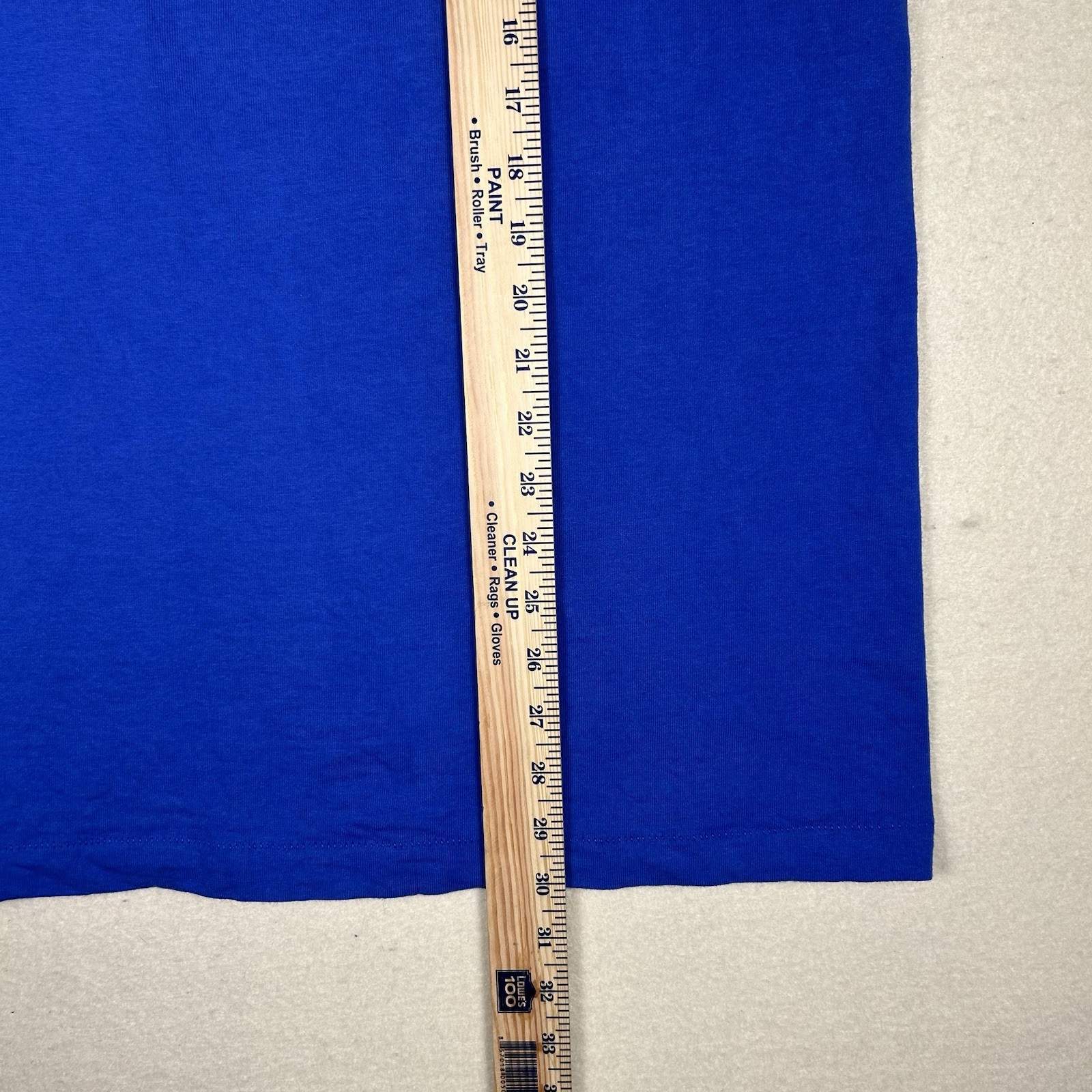 Vintage Single Stitch Double Cuff Fruit Of The Loom Blue Size Large Made In USA gallery