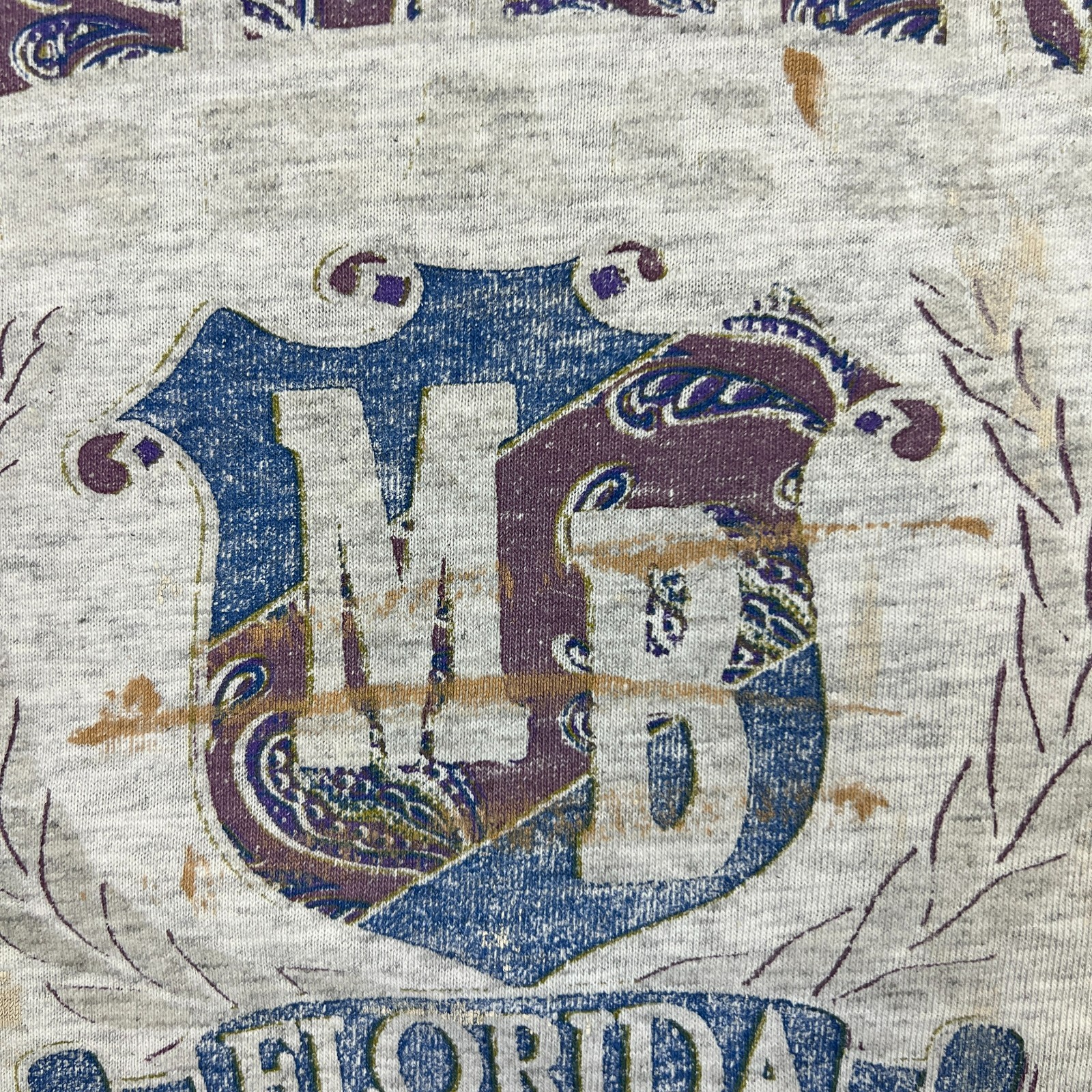 Vintage 1992 Joe Cool Miami Florida T Shirt Mens XL Gray Faded Graphic Tee gallery